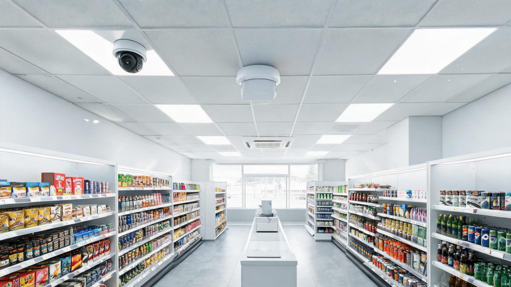 零售连锁行业弱电方案：某连锁便利店 320 家门店统一弱电智能化升级方案（8 周全国推广 · 单店造价 1.8 万元）